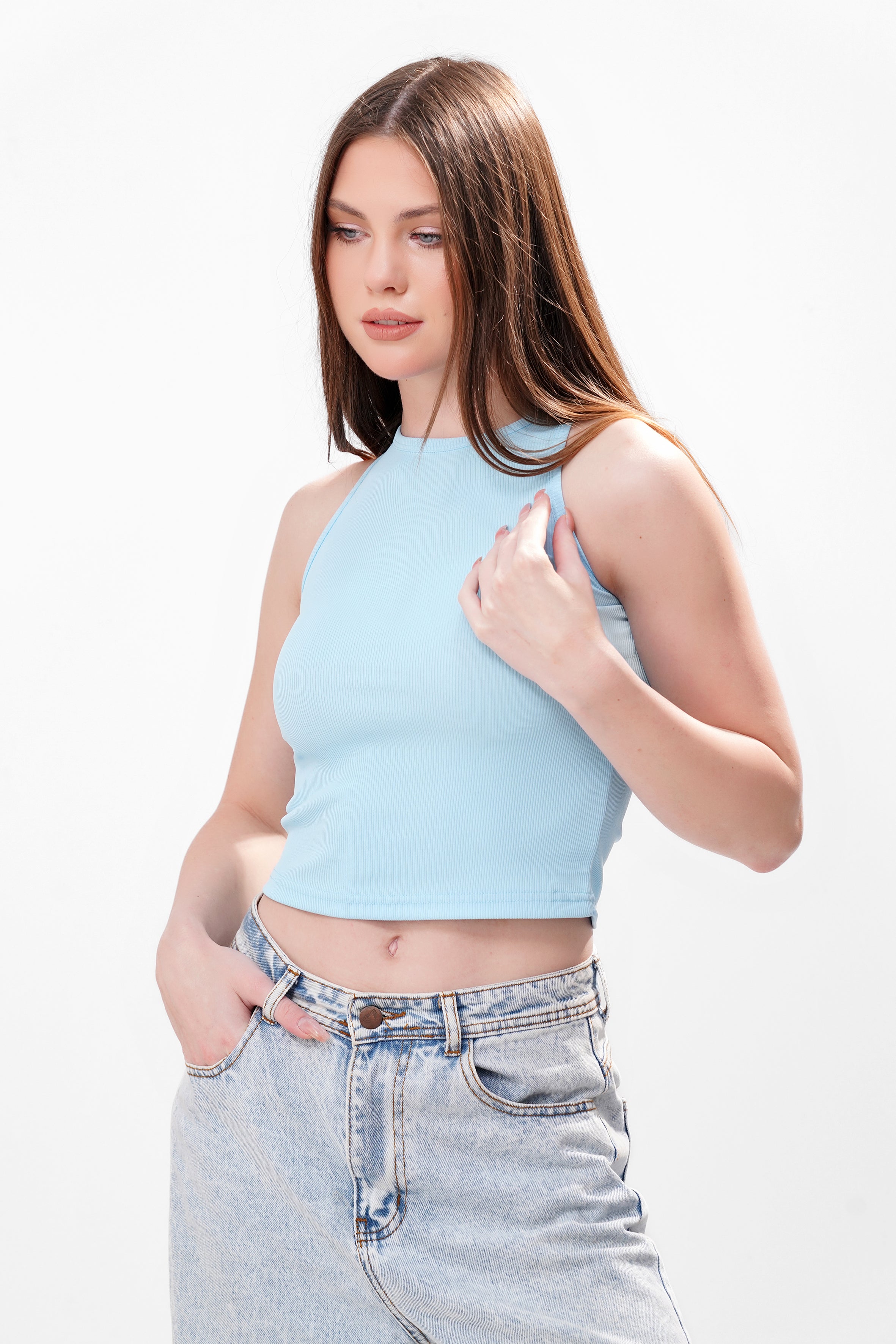 Ribbed Crew tank top