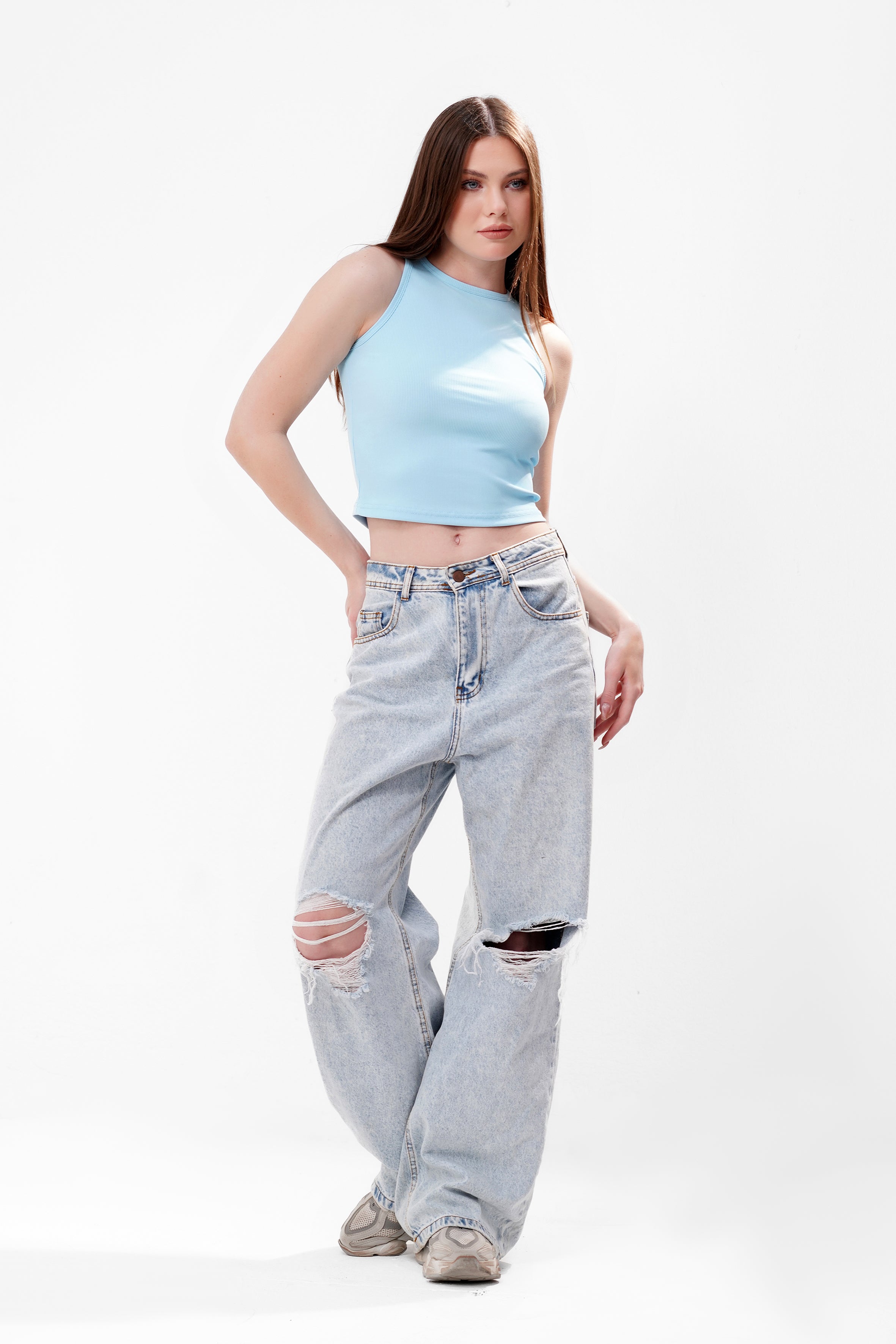 Ribbed Crew tank top