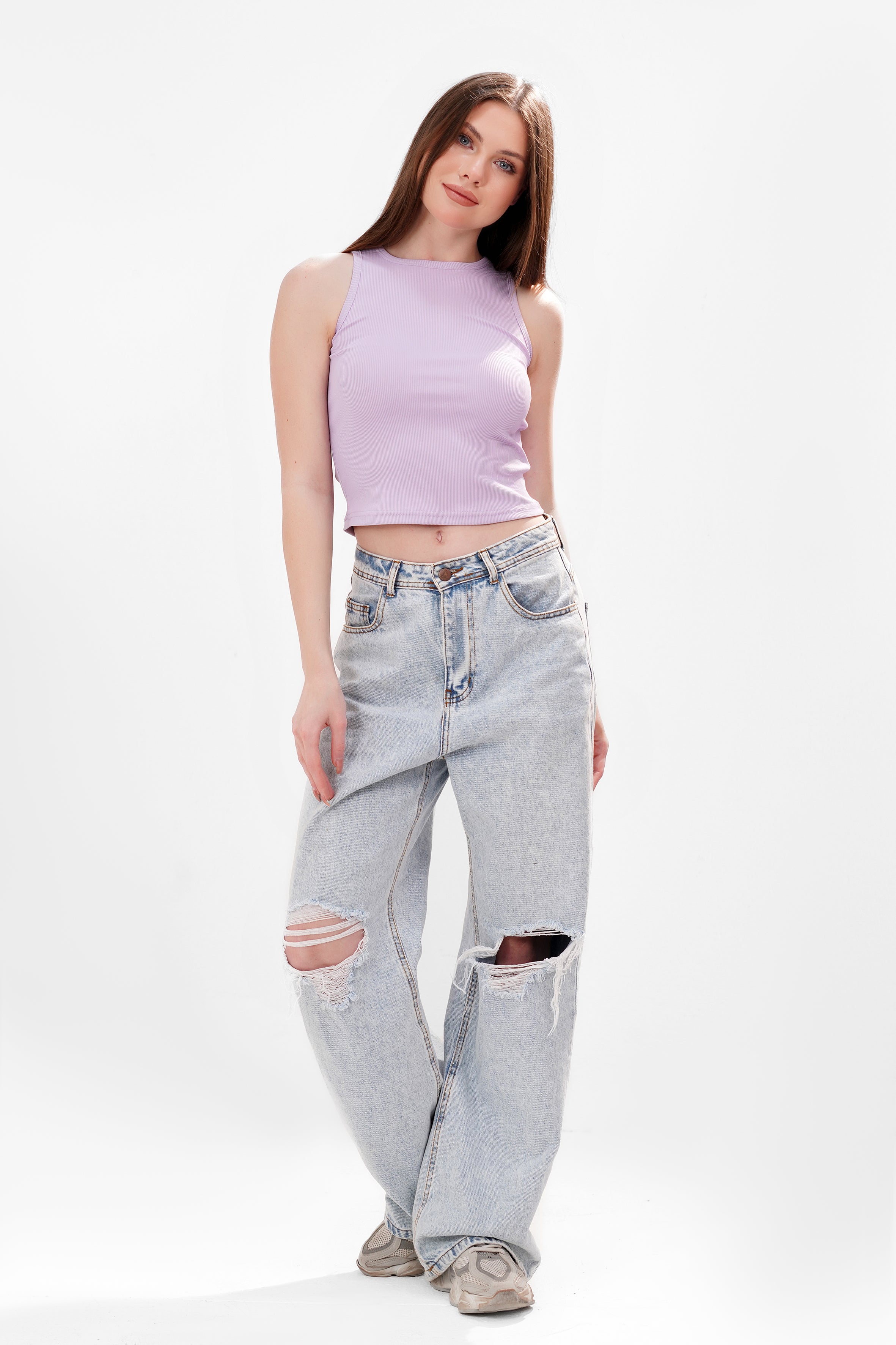 Ribbed Crew tank top