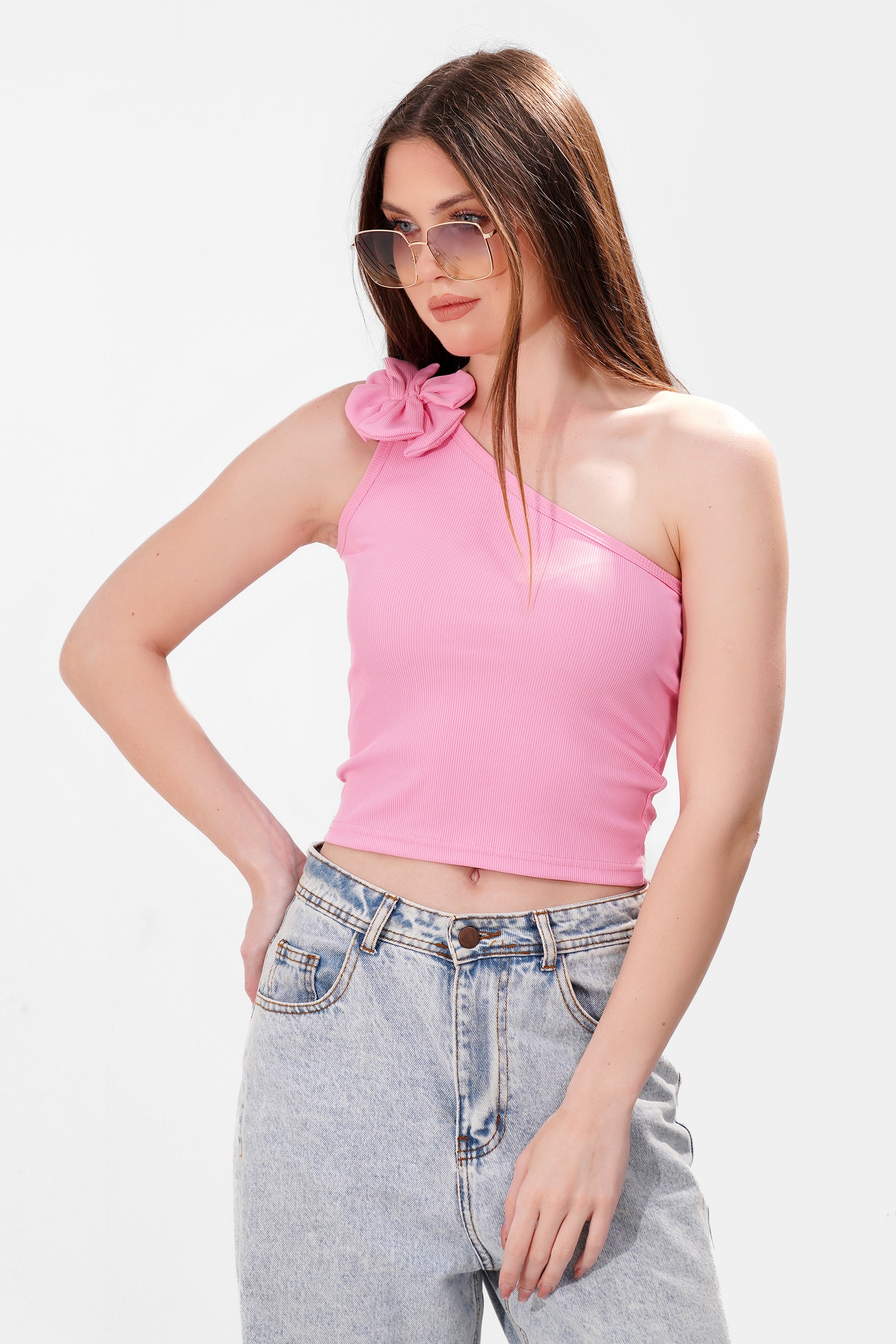 Ribbed Petal tank top