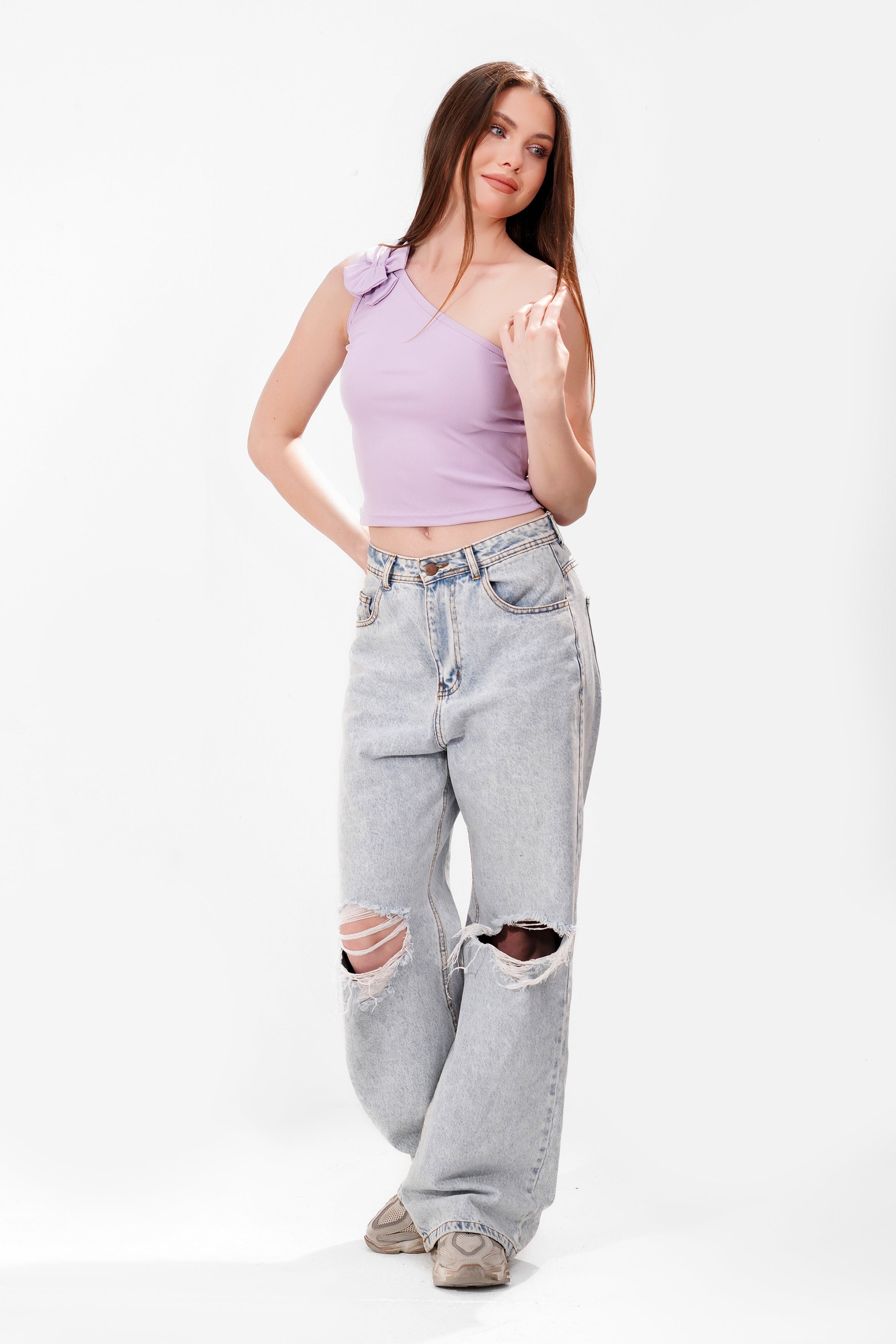 Ribbed Petal tank top