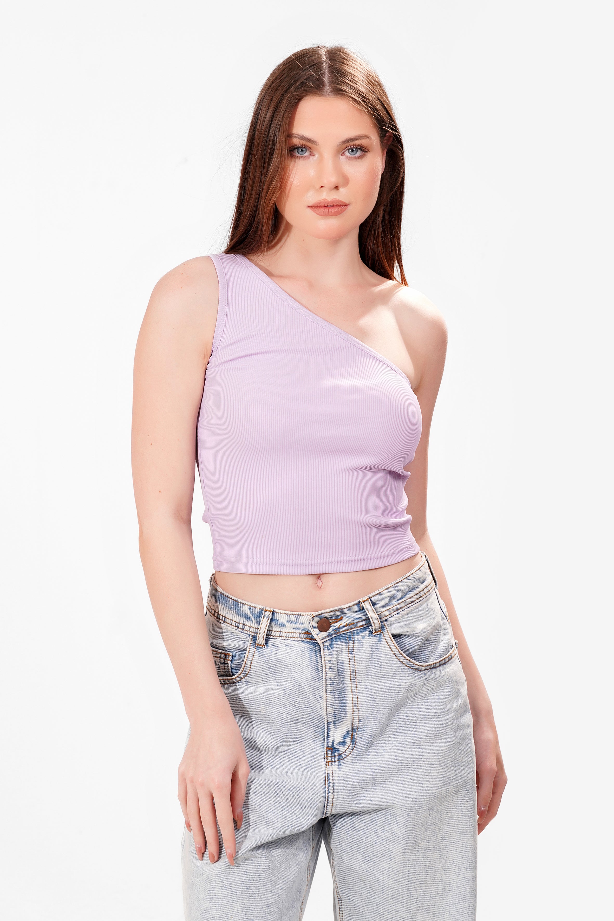 Ribbed One shoulder top