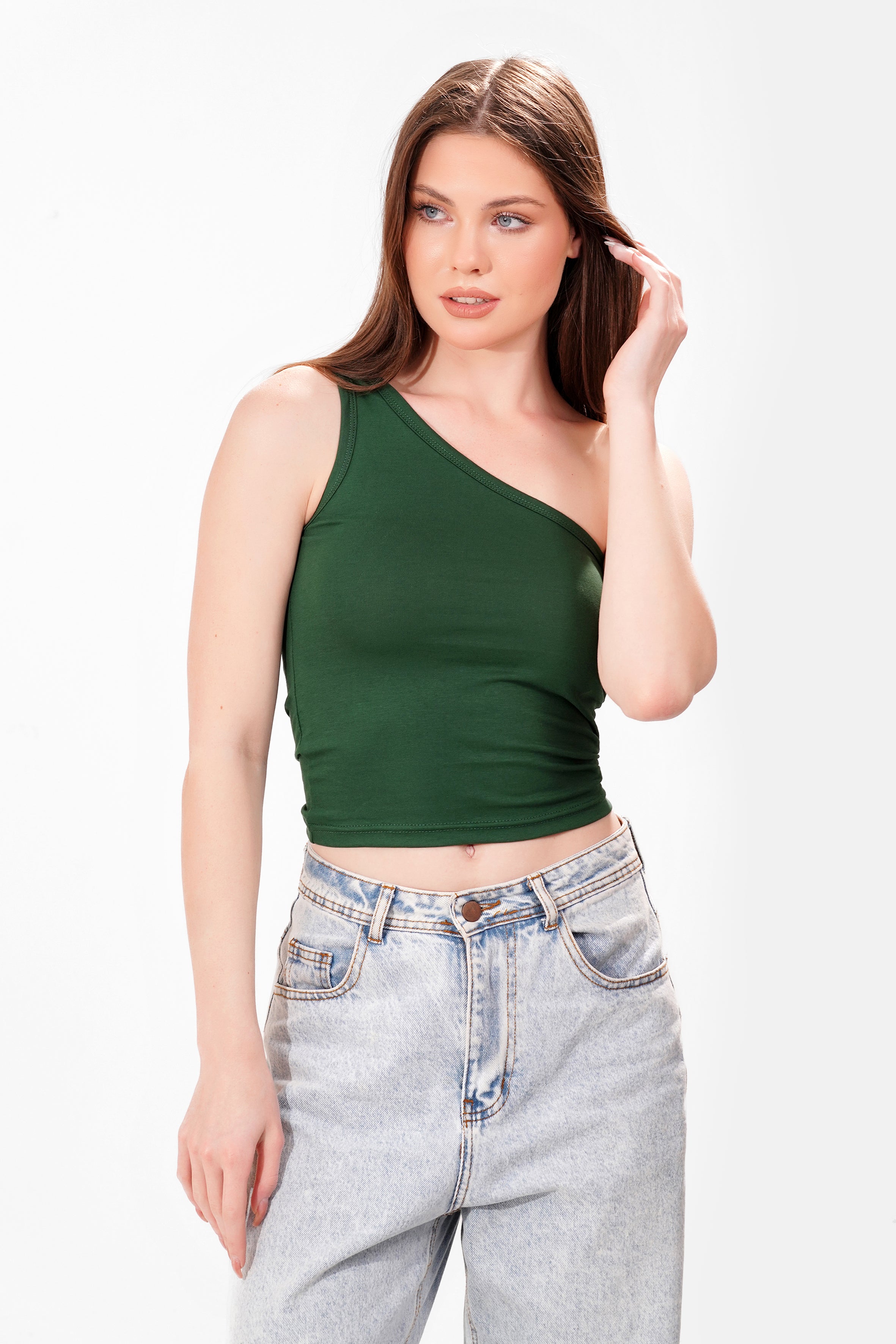 Cotton One shoulder top