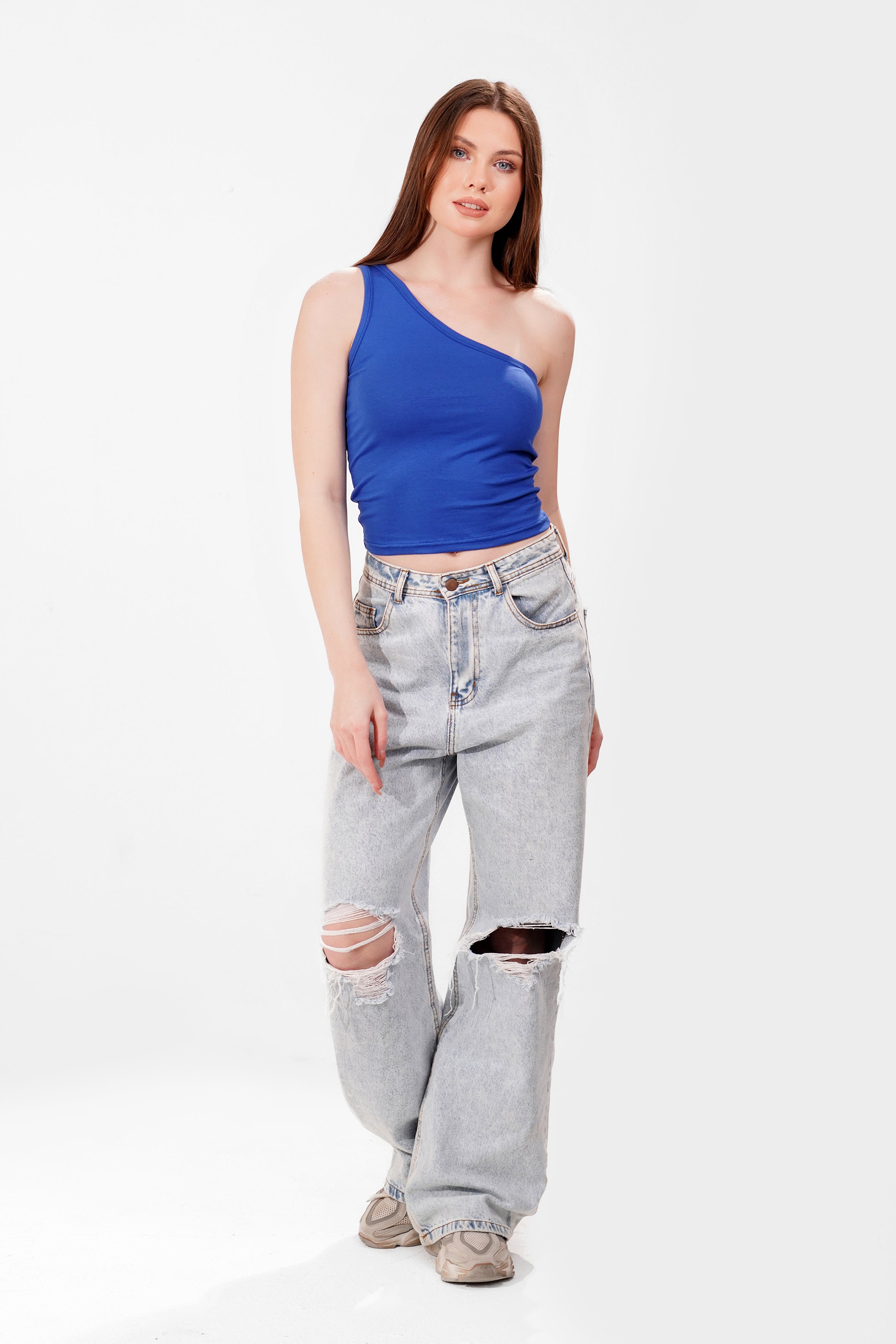 Cotton One shoulder top