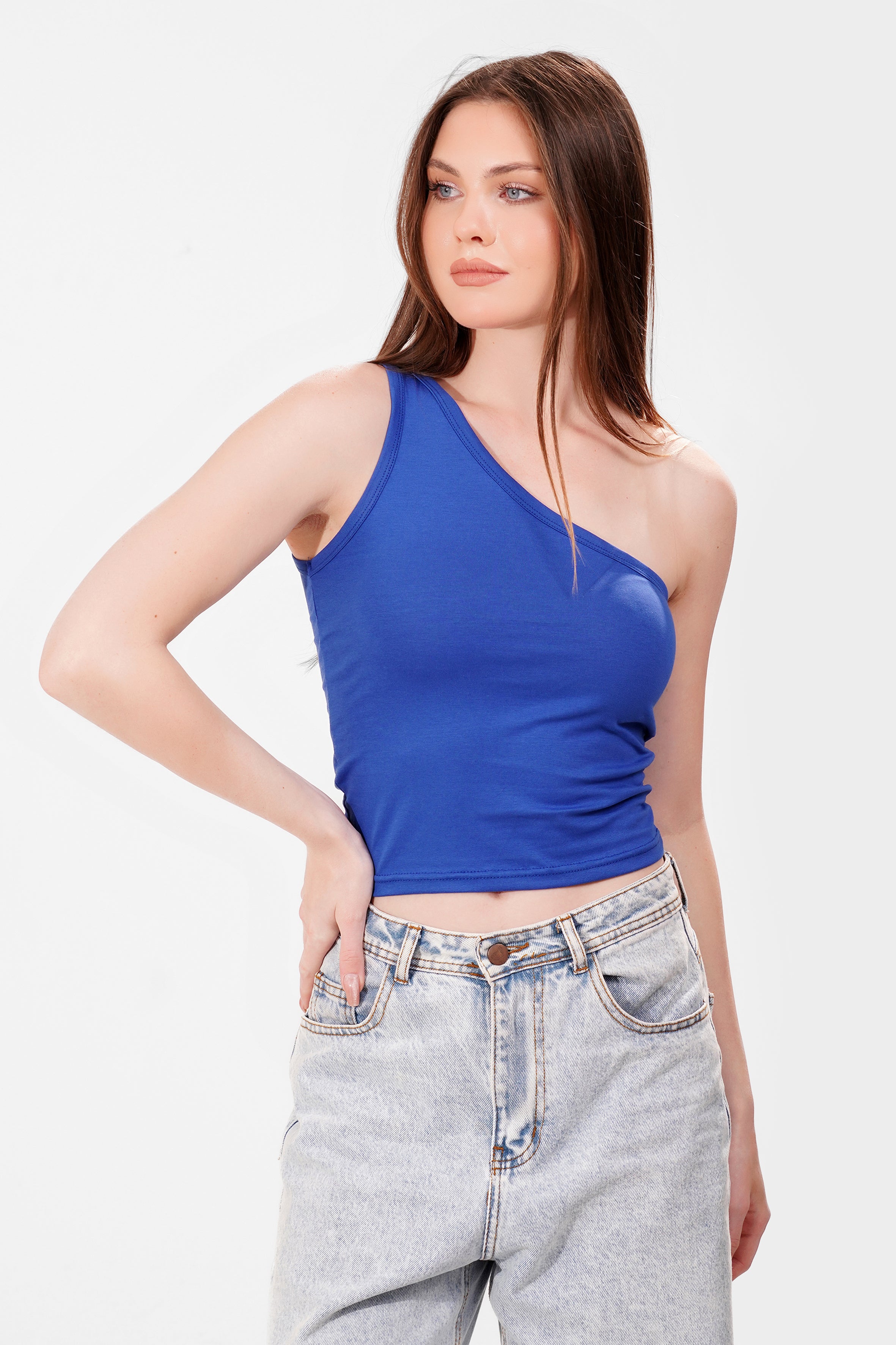 Cotton One shoulder top