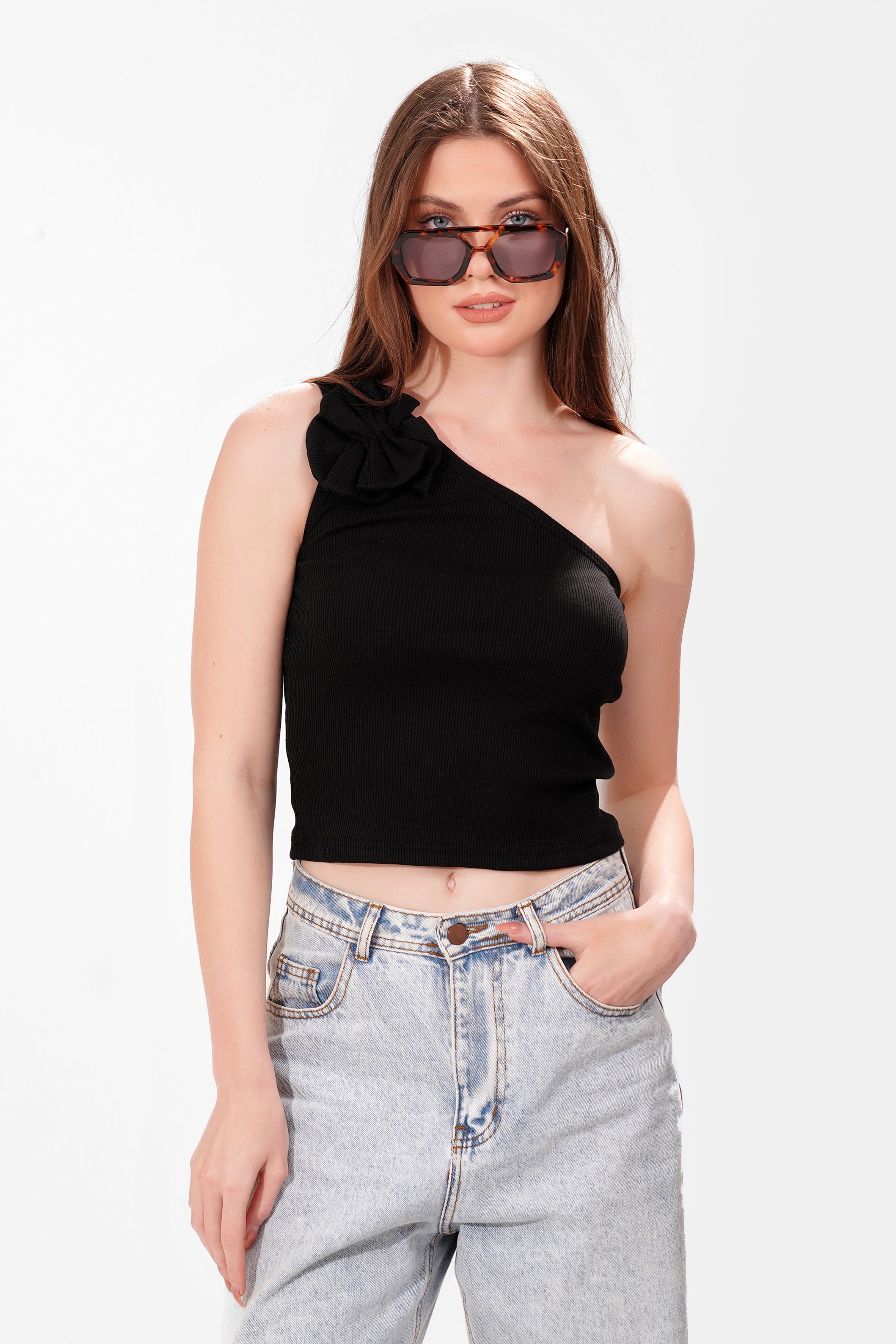 Ribbed Petal tank top