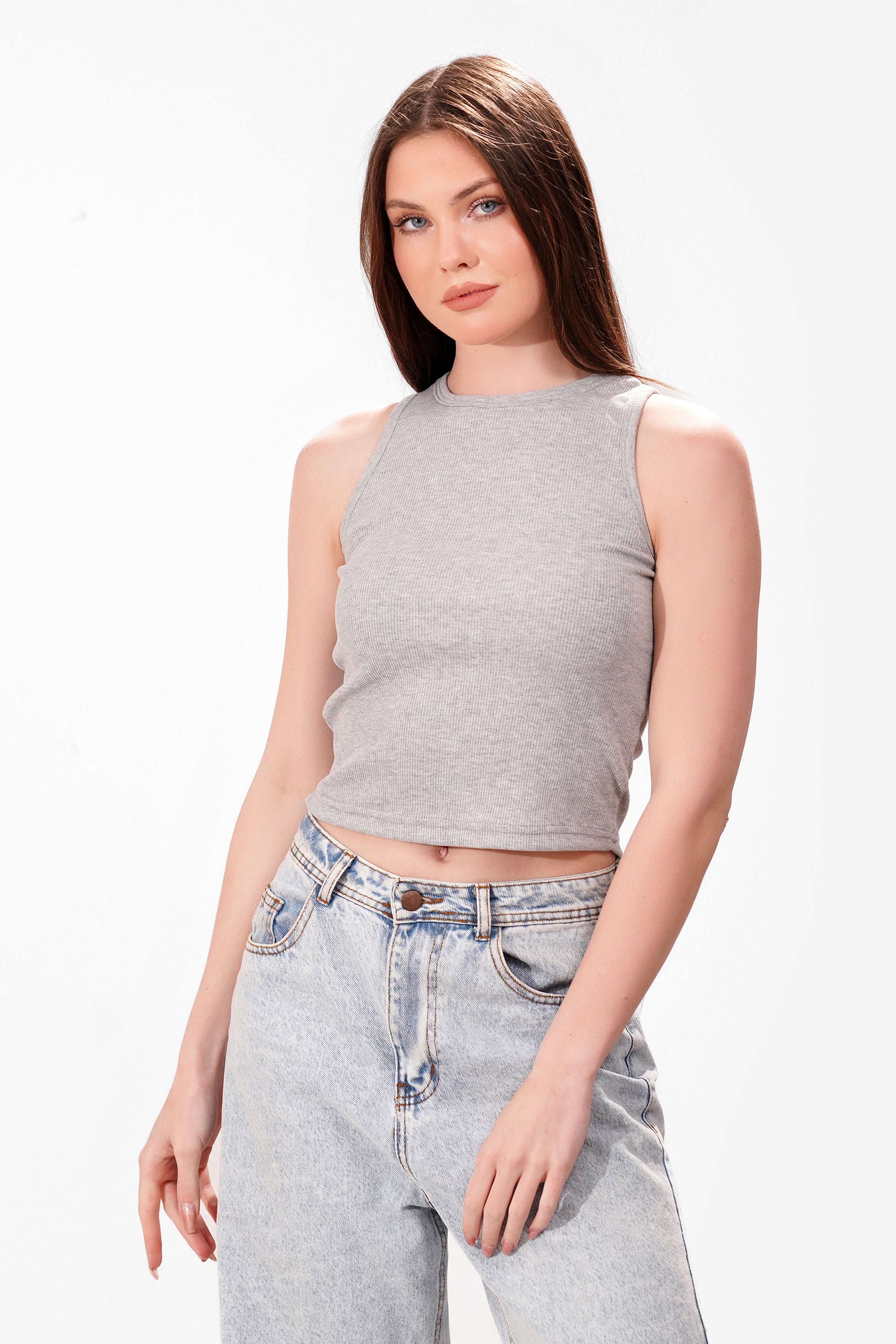 Ribbed Crew tank top