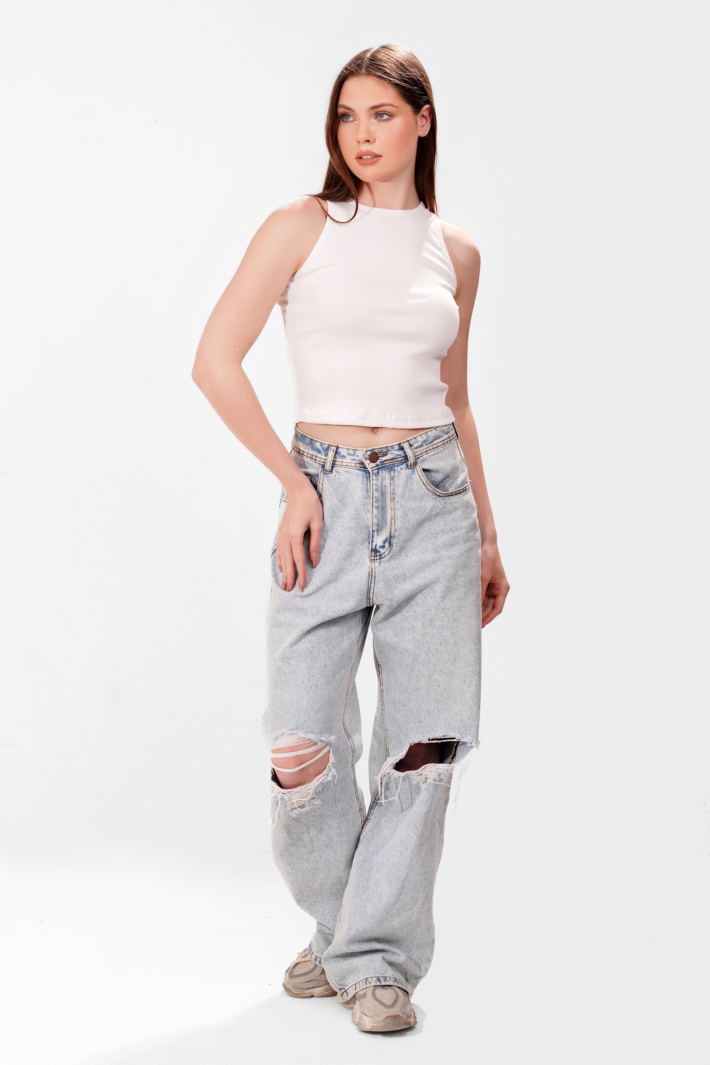 Ribbed Crew tank top