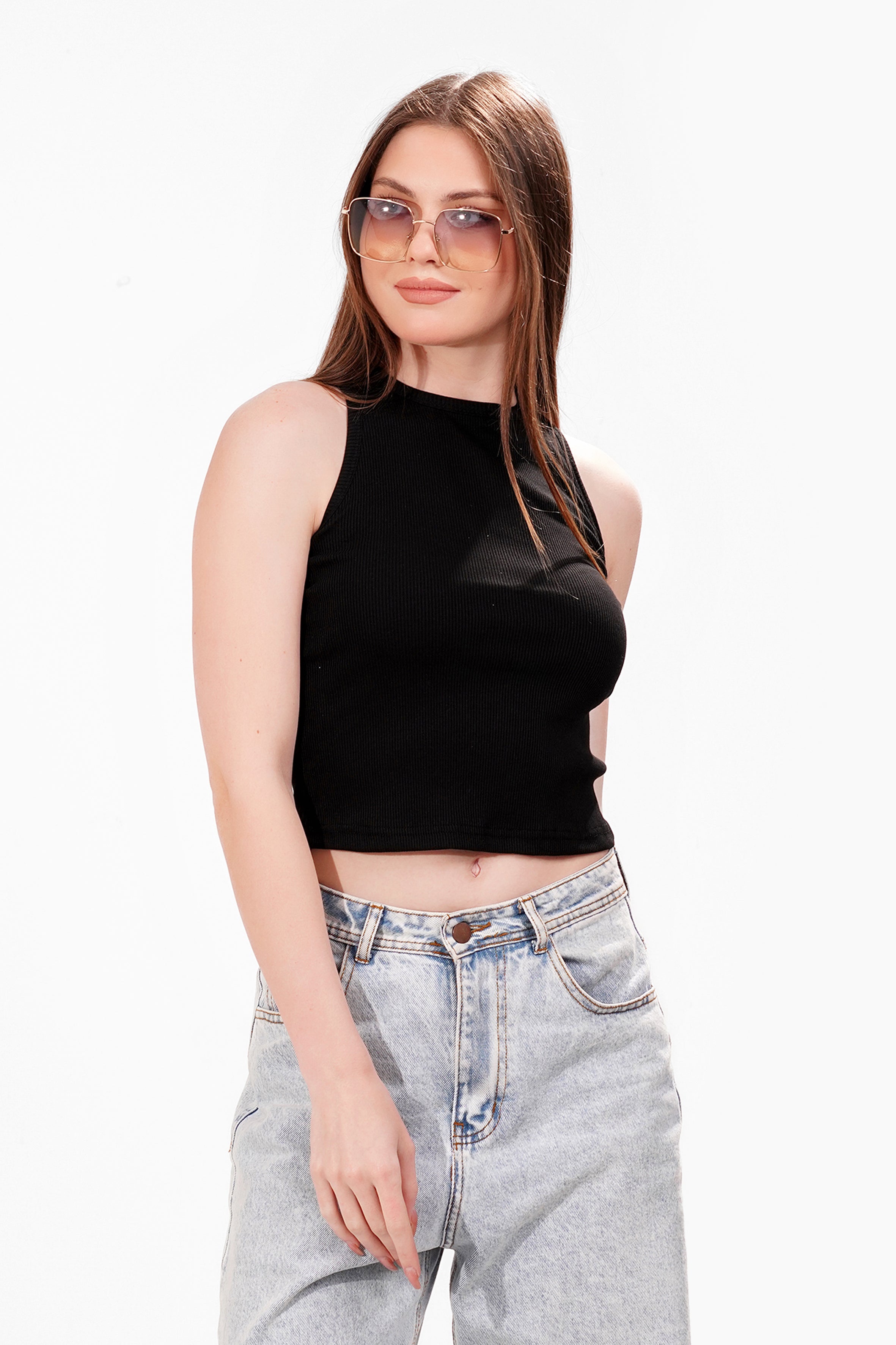 Ribbed Crew tank top