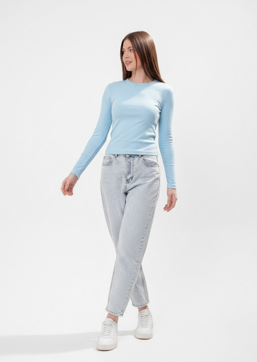 Ribbed Long-sleeve top